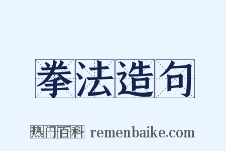 拳法造句是什么意思的图片